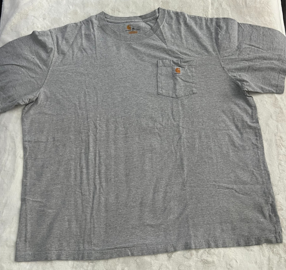 Carhartt Mens 3XL Gray Pocket T Shirt Short Sleeve Workwear Tee Classic Fit